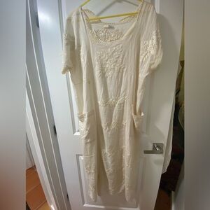 sheer embroidered dress